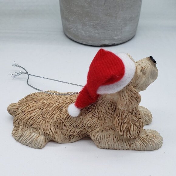 Sandra Brue Sandicast Buff Cocker Spaniel Christmas Ornament with Original Box - Picture 6 of 13